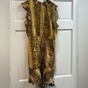 Sam Edelman yellow Python print dress size 4